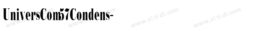 UniversCom 57Condens字体转换